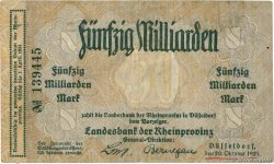 50 Milliard Mark ALLEMAGNE Düsseldorf 1923 