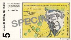 5 Euro Spécimen FRANCE regionalism and miscellaneous  1996  UNC