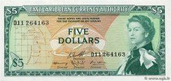 5 Dollars EAST CARIBBEAN STATES  1965 P.14h UNC-