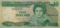 5 Dollars EAST CARIBBEAN STATES  1986 P.18v
