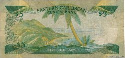 5 Dollars EAST CARIBBEAN STATES  1986 P.18v B