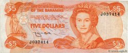 5 Dollars BAHAMAS  1974 P.45b VF-