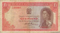 1 Pound RHODESIA  1968 P.28d q.MB