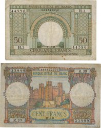 50 et 100 Francs MAROKKO  1948 P.44 et 45