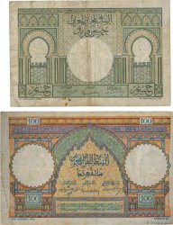 50 et 100 Francs MARUECOS  1948 P.44 et 45 BC