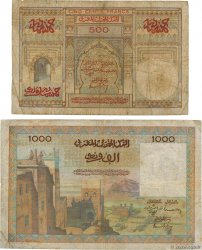 500 et 1000 Francs  MAROCCO  1956 P.46 et 47 q.MB