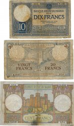Lot de 3 Billets MAROC  1938 P.LOT