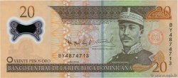 20 Pesos Oro DOMINICAN REPUBLIC  2009 P.182 AU