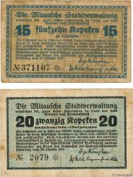 15 et 20 Kopeken LETTONIA Jelgava (Mitau en allemand) 1922  MB