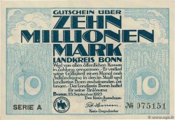 10 Millionen Mark GERMANIA Bonn 1923  AU