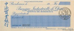 Francs FRANCE regionalismo e varie Bordeaux 1915 DOC.Chèque AU