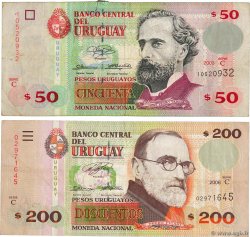 50 et 200 Pesos Uruguayos URUGUAY  2003 P.LOT MB
