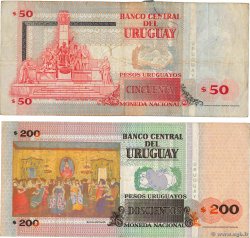 50 et 200 Pesos Uruguayos URUGUAY  2003 P.LOT MB