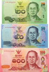 Lot de 3 Billets THAILANDIA  2017 P.LOT