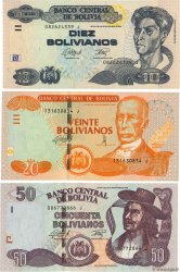 Lot de 3 Billets BOLIVIA  2015 P.LOT