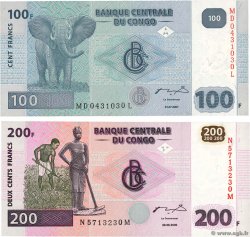 Lot de 2 Billets RÉPUBLIQUE DÉMOCRATIQUE DU CONGO  2000 P.LOT