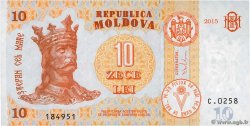 10 Lei MOLDAVIA  2015 P.22 FDC