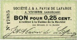 25 Centimes FRANCE régionalisme et divers Viviers 1914 JP.07.09