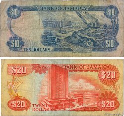 10 et 20 Dollars JAMAICA  1999 P.LOT F