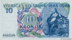 10 Kronor Commémoratif SUÈDE  1968 P.56a q.FDC