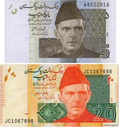 5 et 20 Rupees PAKISTAN  2008 P.LOT NEUF