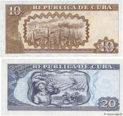 10 et  20 Pesos CUBA  2004 P.117g et P.122c UNC-