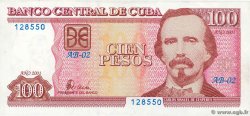 100 Pesos CUBA  2001 P.124 AU
