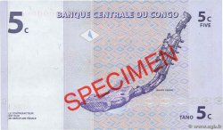 5 Centimes  Spécimen REPUBBLICA DEMOCRATICA DEL CONGO  1997 P.081s q.FDC