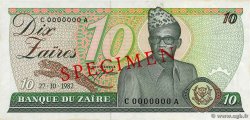 10 Zaïres Spécimen ZAÏRE  1982 P.27s