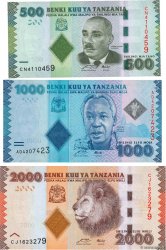 Lot de 3 Billets TANZANIA  2010 P.LOT UNC