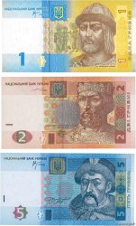 Lot de 3 billets UKRAINE  2004 P.LOT