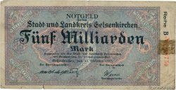 5 Milliards Mark ALEMANIA Gelsenkirchen 1923 