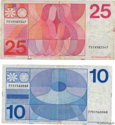 10 et 25 Gulden PAYS-BAS  1968 P.LOT TB