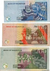50, 100 et 200 Rupees MAURITIUS  2001 P.LOT F