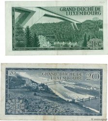 10 et 20 Francs LUXEMBOURG  1966 P.LOT F - VF