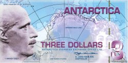 3 Dollars ANTARCTIC  2007 