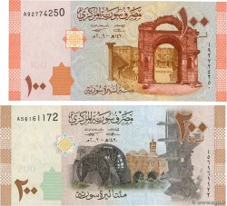 100 et 200 Pounds SYRIA  2009 P.LOT UNC