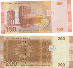 100 et 200 Pounds SYRIA  2009 P.LOT UNC