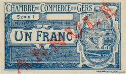 1 Franc Annulé FRANCE regionalismo e varie Auch 1914 JP.015.08