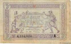 2 Francs TRÉSORERIE AUX ARMÉES FRANCIA  1917 VF.05.01 MB