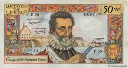 50 Nouveaux Francs HENRI IV FRANCIA  1961 F.58.06 BC+