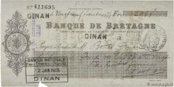 2098 Francs FRANCE régionalisme et divers Dinan 1934 DOC.Chèque