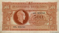 500 Francs MARIANNE fabrication anglaise FRANKREICH  1945 VF.11.01 fSS