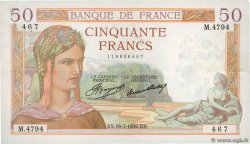 50 Francs CÉRÈS FRANKREICH  1936 F.17.28