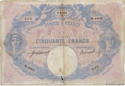 50 Francs BLEU ET ROSE FRANCIA  1912 F.14.25 q.MB