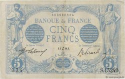 5 Francs BLEU FRANCIA  1916 F.02.46 MBC