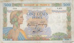 500 Francs LA PAIX FRANCE  1940 F.32.05 F-