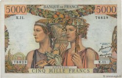 5000 Francs TERRE ET MER FRANCIA  1949 F.48.01 BC+