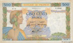 500 Francs LA PAIX FRANCE  1941 F.32.14 pr.TTB