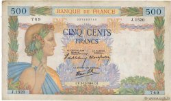 500 Francs LA PAIX FRANKREICH  1940 F.32.10 fSS